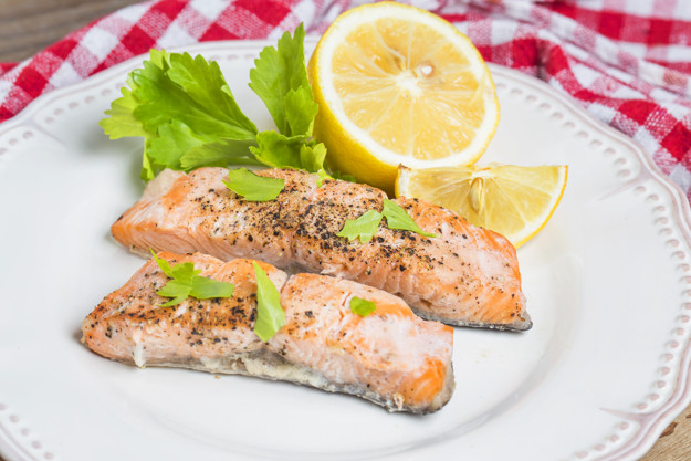 Roasted salmon