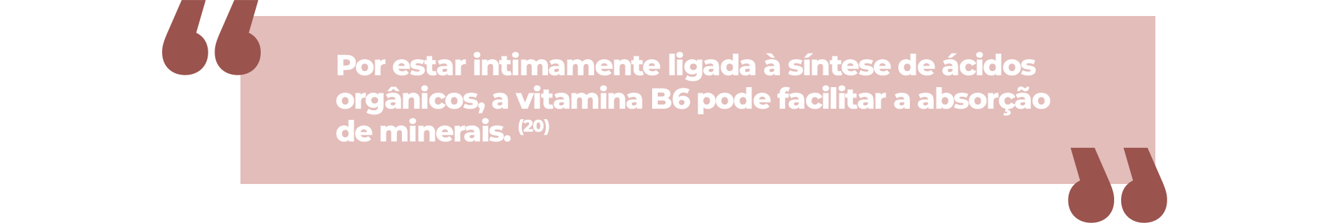 Por estar intimamente ligada à síntese de ácidos orgânicos, a vitamina B6 pode facilitar a absorção de minerais